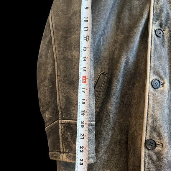 Vintage Wilson Studio Andrew Marc 100% Leather Lined Coat Men's‎ Size Large - Picture 7 of 11